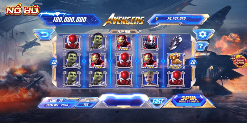 Nổ Hũ Avengers tựa game hot nhất hiện nay